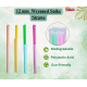 PLA Plastic Biodegradable NEON COLOR STRAIGHT  Individually Wrapped Mixed Straws With a Sharp End 12mm x 240mm