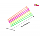 PLA Plastic NEON COLOR Spoon Straws 6mm x 200mm 