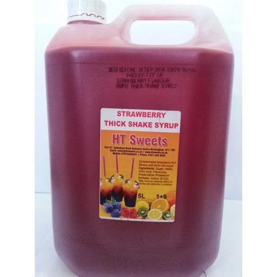 Half Pallet thick shake syrup (80x5ltr)PER BOTTLE £10.95 free delivery