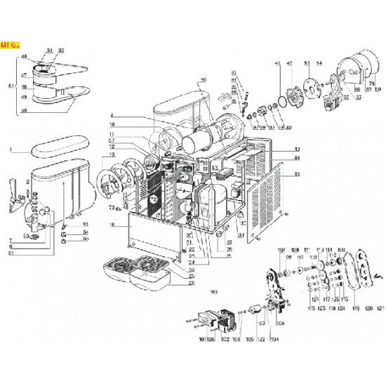 Moped Gearmotor Ugolini-bras for granitore HT 1/HT 2/HT 3 Original 