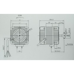MOTOR WEIGUANG YCF 20-20-4 .220-240V,50/60Hz