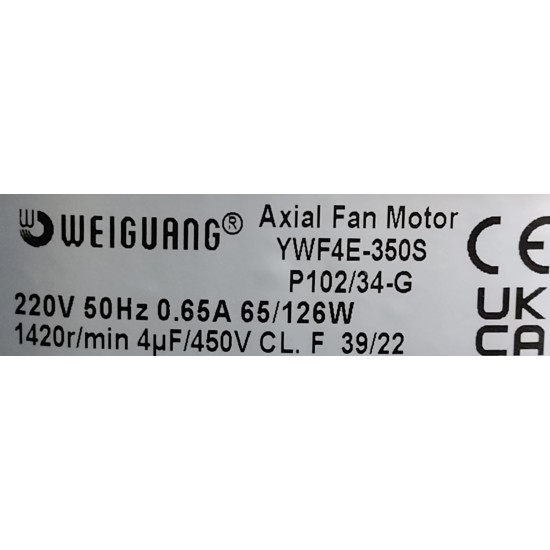 SUCTION AXIAL FAN Ø 350mm 220V,